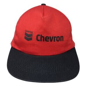 Chevron Snapback Hat Red One Size Adjustable Colorblock Vent Holes